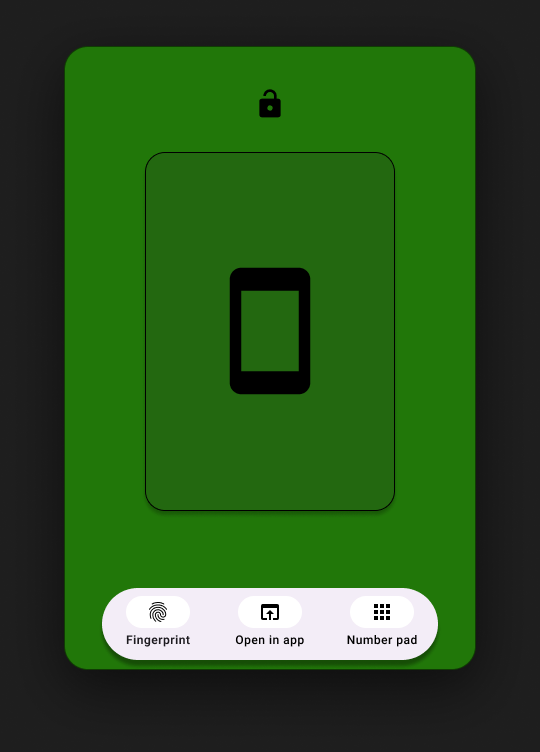 Lo-fi prototype — phone-tap unlock