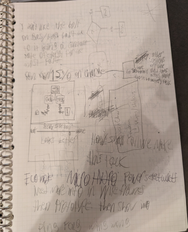 Paper wireframe of the grid recycle screen